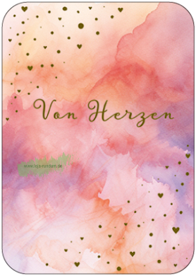 Von Herzen (Punkte und Herzen) - Taurus Kunstkarten