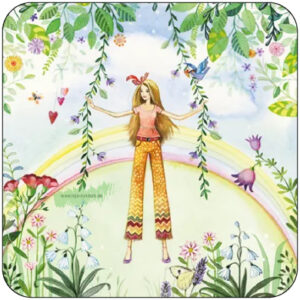 Girl with rainbow - Taurus Art Cards