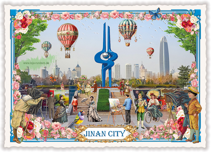 China – Jinan Stadt, Quancheng Square - Edition Tausendschön PK1278
