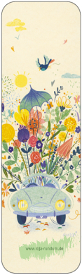 Car full of flowers - BOOKMARK - TAURUS art cards