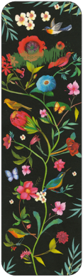 Vines with flowers and birds - BOOKMARK - TAURUS art cards