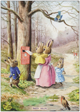 Hasen am Briefkasten Nr.309 - Taurus Kunstkarten