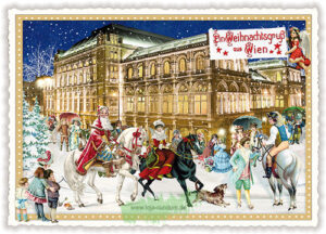 Städte-Postkarte, Weihnachten Staatsoper Wien - Edition Tausendschön PK166