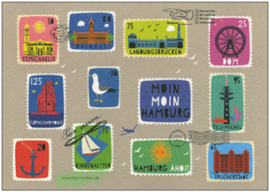 MoinMoin, Hamburg (Briefmarken) - Taurus Kunstkarten