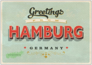 Greetings from Hamburg Germany - Taurus Kunstkarten
