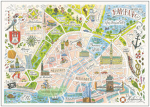 Moin aus Hamburg (Stadtplan) - Taurus Kunstkarten