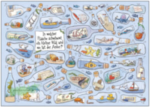 In welcher Flasche schwimmt ein kleiner Wal... - TAURUS Kunstkarten