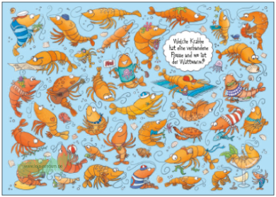 Welche Krabbe hat eine verbundene Flosse... - TAURUS Kunstkarten