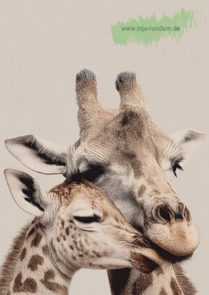 Seite an Seite Giraffen