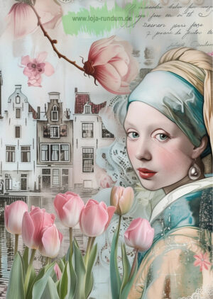 Tulpen aus Holland Mädchen mit Perlenohrring