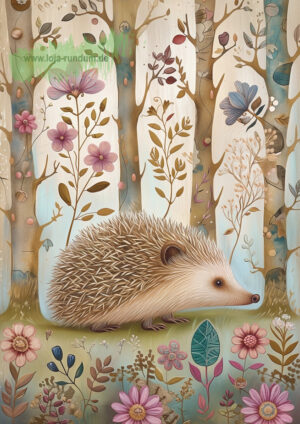 Waldfrühlings-Tiere Igel