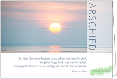 Abschied (Sonnenuntergang) - TAURUS Kunstkarten