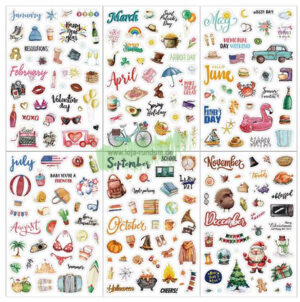 Sticker Januar bis Dezember