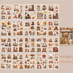 PET-Aufkleber goldener Herbst