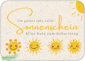Alles Gute zum Geburtstag (Sonne) - TAURUS Kunstkarten
