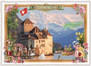 Städte-Postkarte, Veytaux, Château de Chillon - Edition Tausendschön PK1336