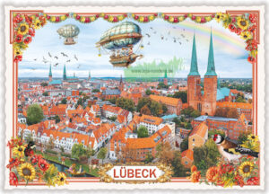 Städte-Postkarte, Lübeck, Panorama - Edition Tausendschön PK1337