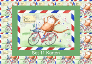 Fussel Cat 2 - Happy Postcrossing - Set 11 Karten