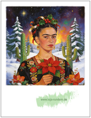 Frida Kahlo in Front of a Winter Landscape - Pola TAURUS art cards