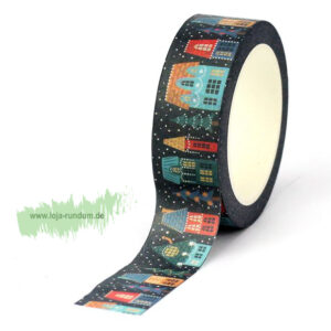 Washi Tape - Häuser im Schnee