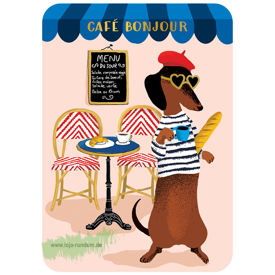 CAFE BONJOUR DACHSHUND - Cartesdart