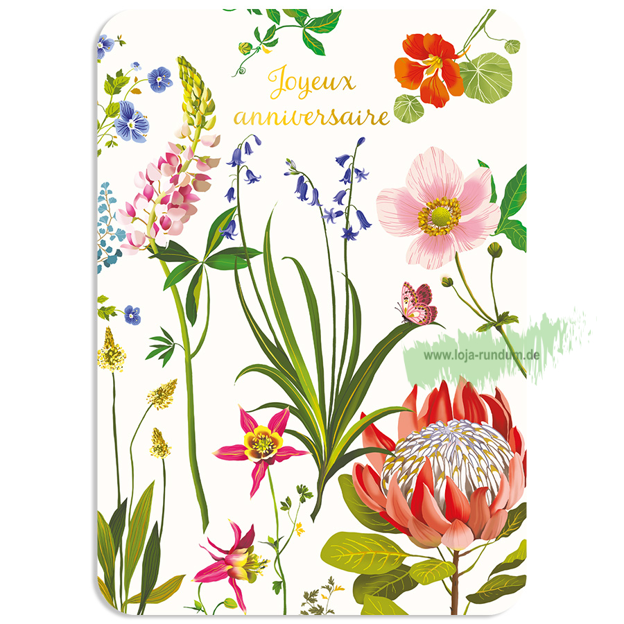 HAPPY BIRTHDAY, Wildflowers - Cartesdart