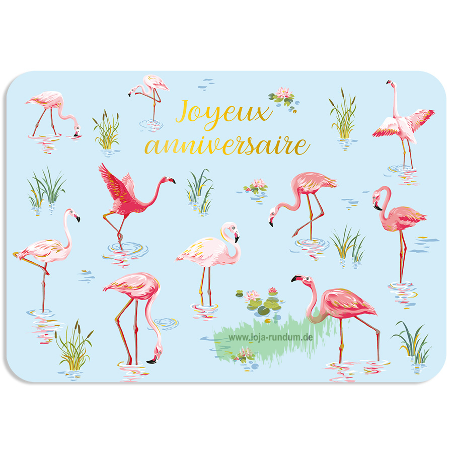 HAPPY BIRTHDAY, FLAMINGOS - Cartesdart