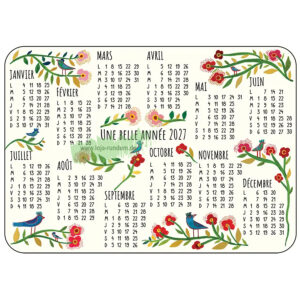 2027 CALENDAR Flowers and Birds - Cartesdart
