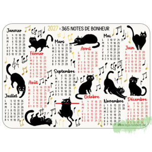2027 CALENDAR Black Cats - Cartesdart