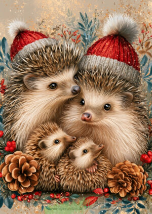 Weihnachtskuscheltiere: Igel