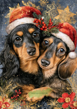 Weihnachtskuscheltiere: Dackel